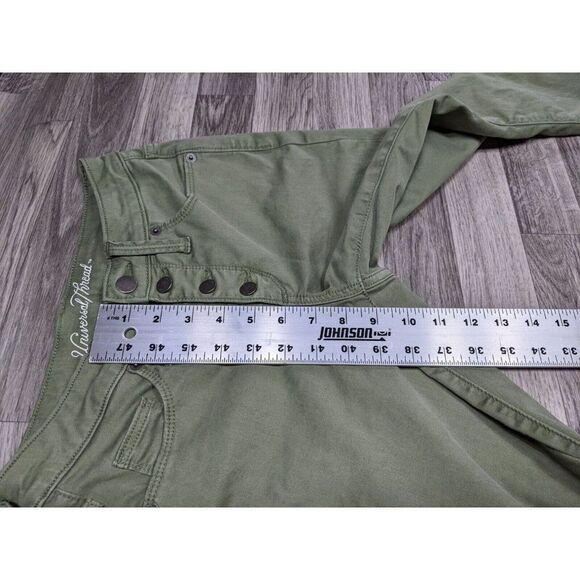 (3/$35) Universal Thread Size 00 / 24 R High Rise Skinny Button Fly Green Pants - Picture 10 of 11